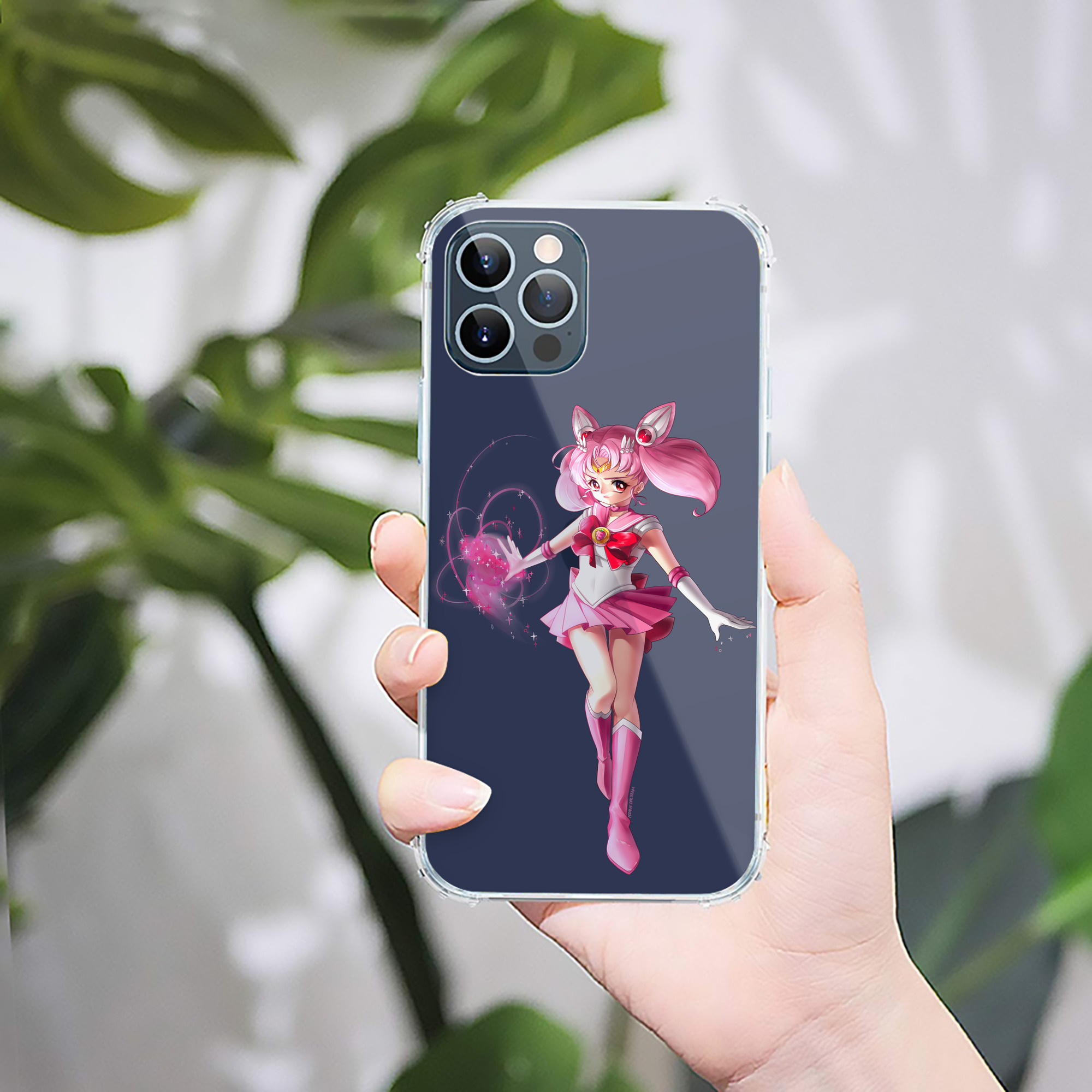 （画像用） 美少女戦士セーラームーン ちびうさ Sailor Moon Chibiusa Tsukino Usagi Small Lady Serenity 【iPhone 12シリーズ対応】透明スマホケース（クリアソフトケース）